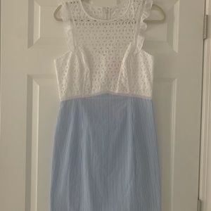 Lily Pulitzer Seersucker/Lace Dress